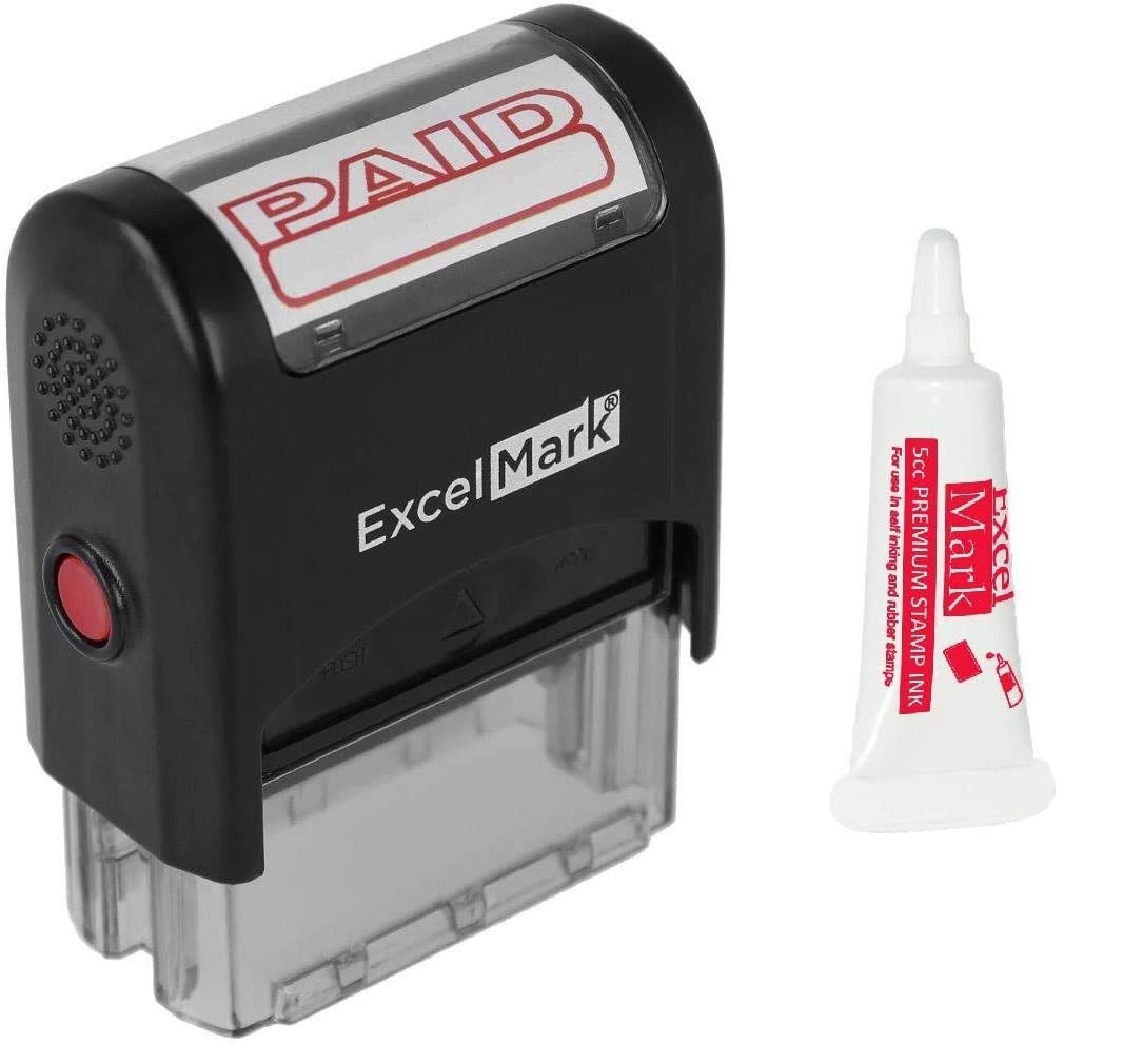 Algopix Similar Product 1 - ExcelMark Paid Self Inking Rubber Stamp