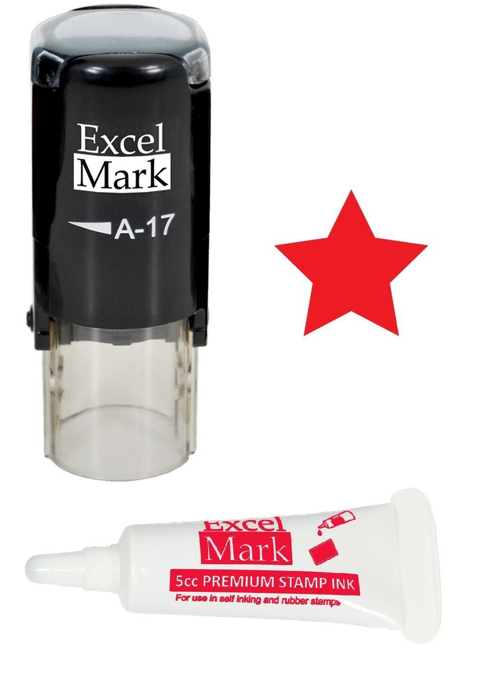 Algopix Similar Product 11 - Round Teacher Stamp  Solid Star  Red