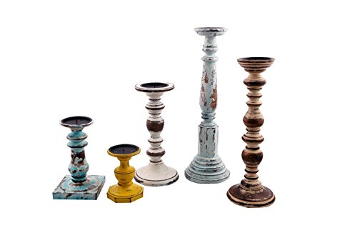 Algopix Similar Product 7 - Benzara BM41141 Wooden Pillar Shaped