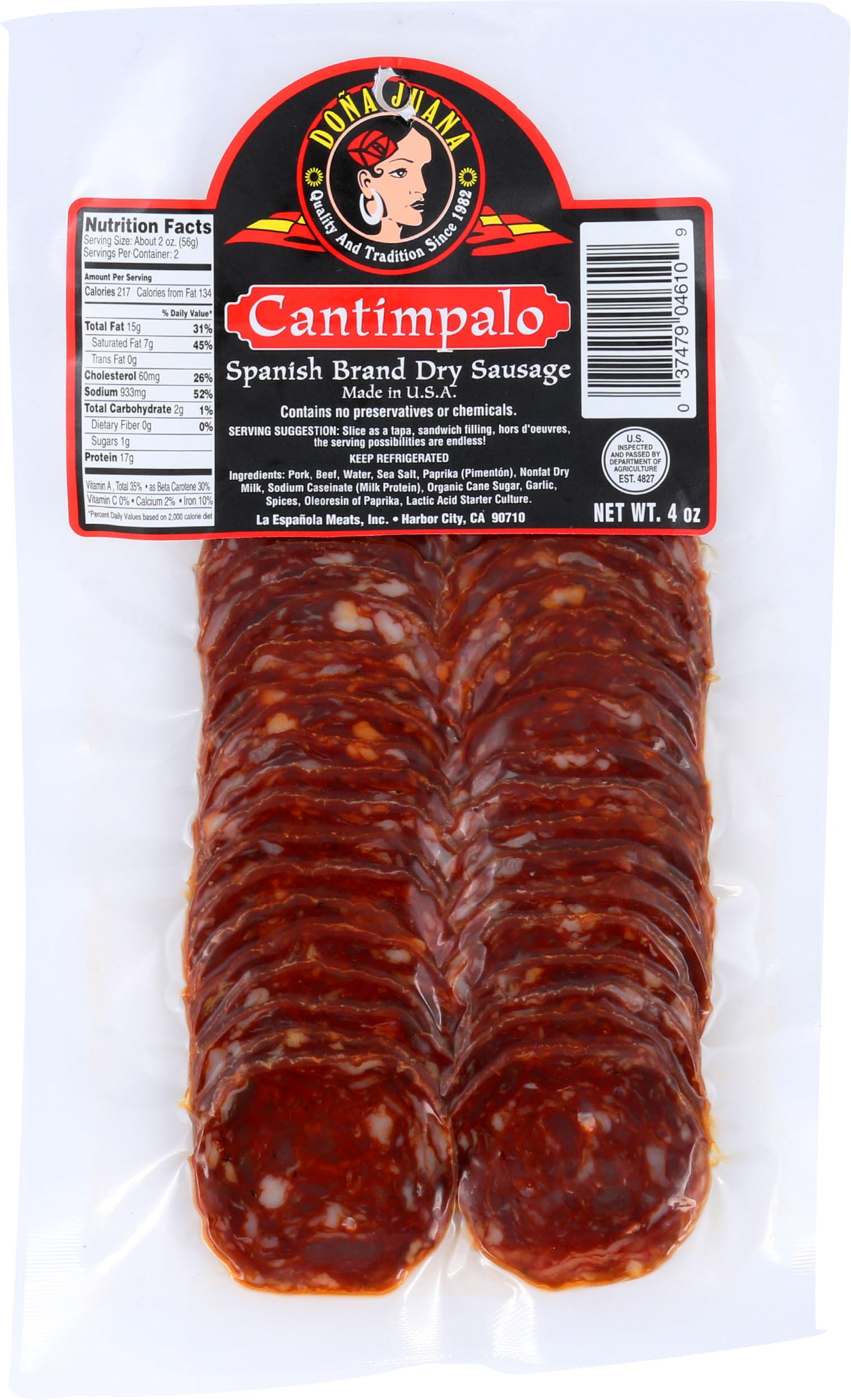 Algopix Similar Product 6 - LA ESPANOLA Chorizo Cantimpalo Sliced