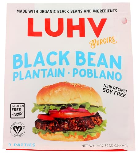 Algopix Similar Product 6 - LUHV FOOD Burger Black Bean Plantain