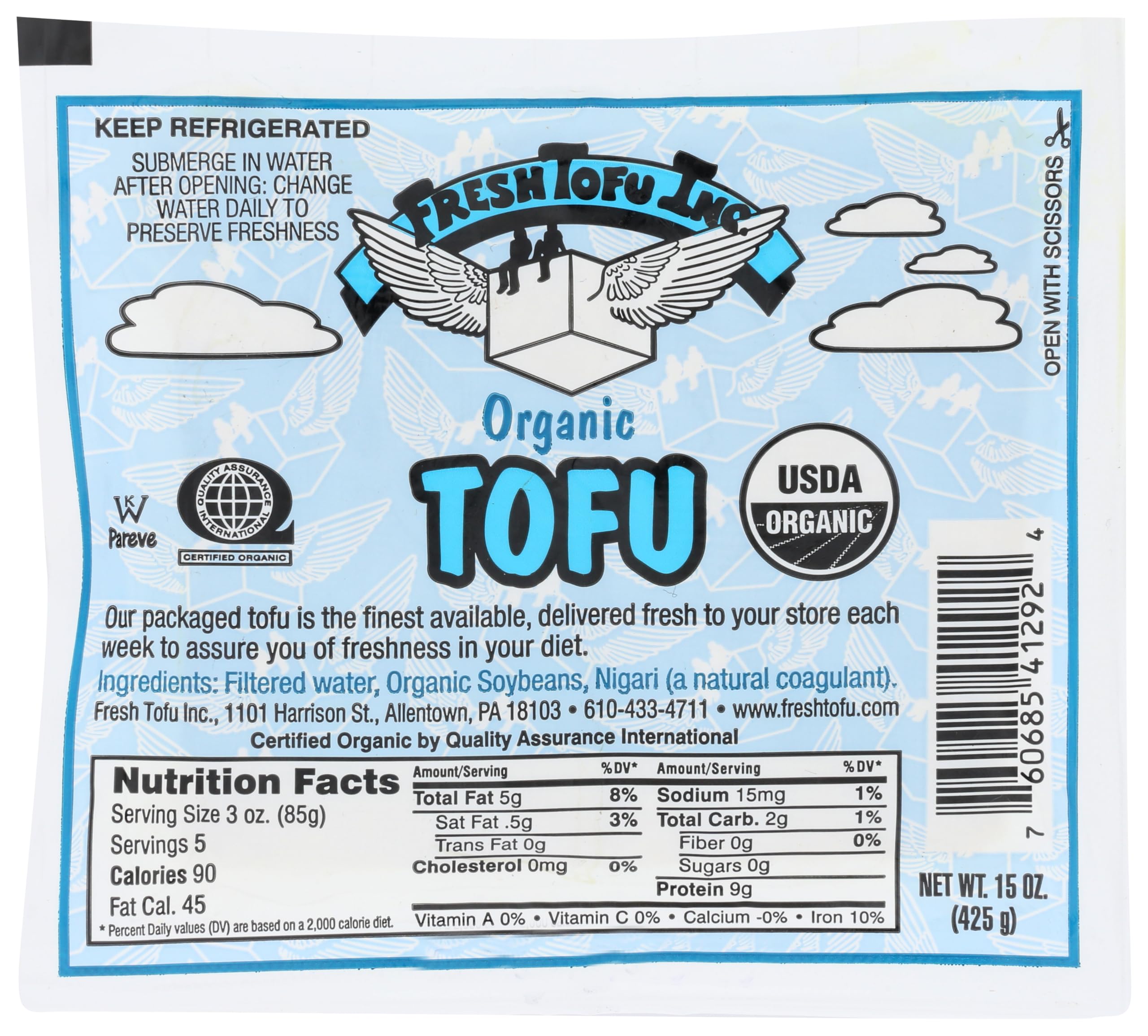 Algopix Similar Product 12 - Fresh Tofu Organic Tofu, 15 OZ