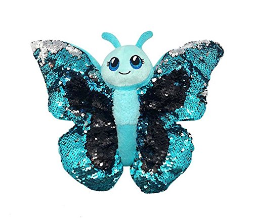 Algopix Similar Product 10 - Sequinimals Sequin Blue Butterfly Plush