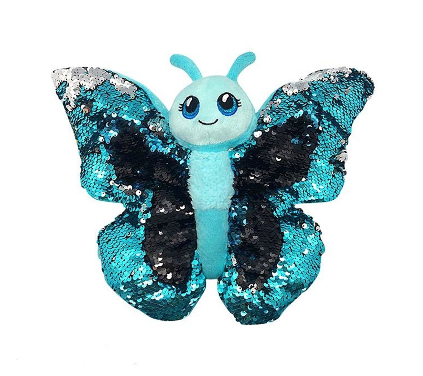 Algopix Similar Product 12 - Sequinimals Sequin Blue Butterfly Plush