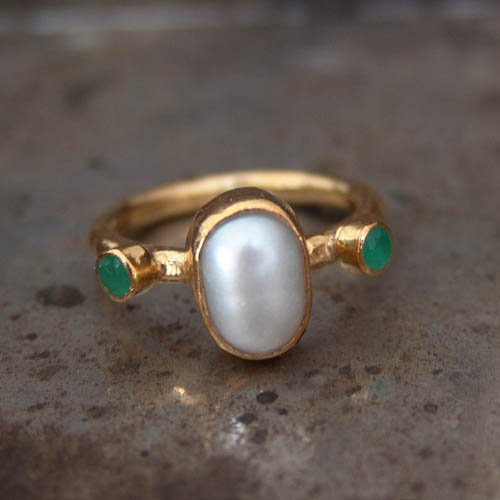 Algopix Similar Product 3 - 925 k Sterling Silver Pearl WEmerald