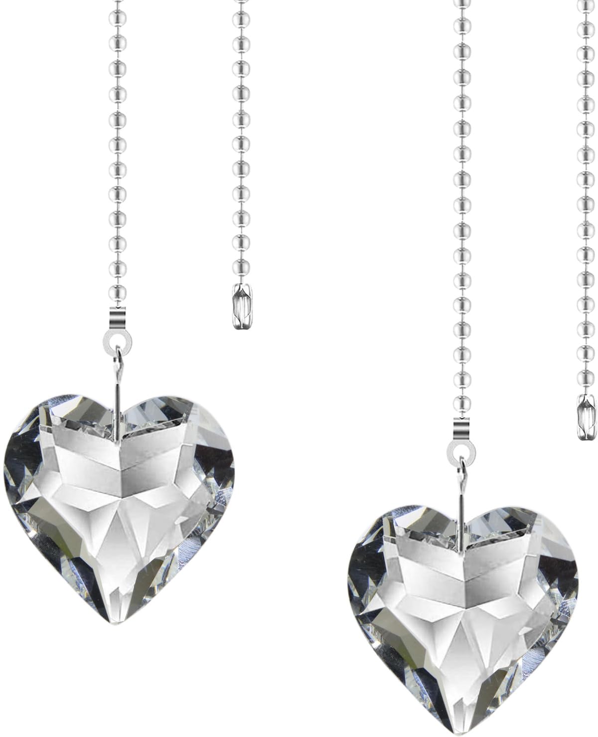 Algopix Similar Product 1 - Hyamass 2 Pack Crystal Heart Prism