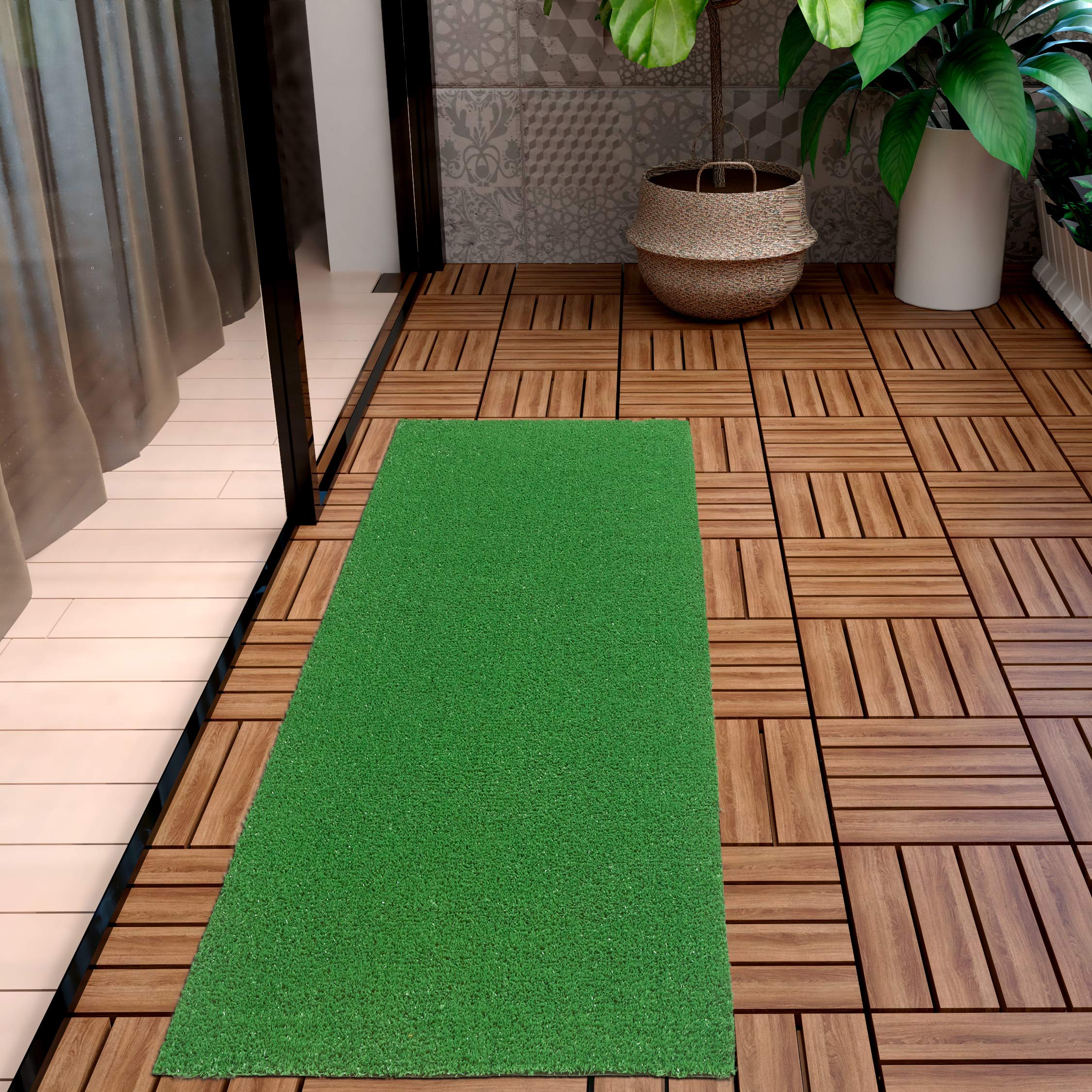 Algopix Similar Product 1 - Waterproof Solid Grass Design