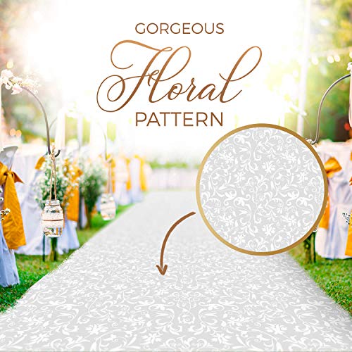 Algopix Similar Product 4 - Wedding Aisle Runner with Floral Motif