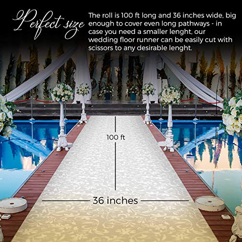 Algopix Similar Product 6 - Wedding Aisle Runner with Floral Motif