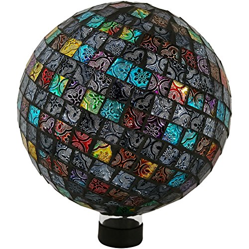 Algopix Similar Product 12 - Sunnydaze Tiled Mosaic Gazing Globe