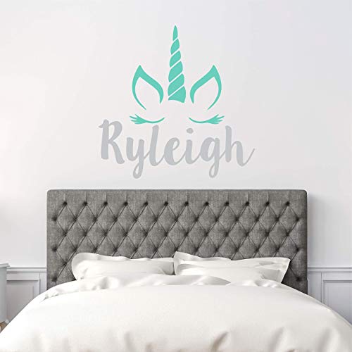 Algopix Similar Product 8 - Custom Name Unicorn Wall Decal  Girls