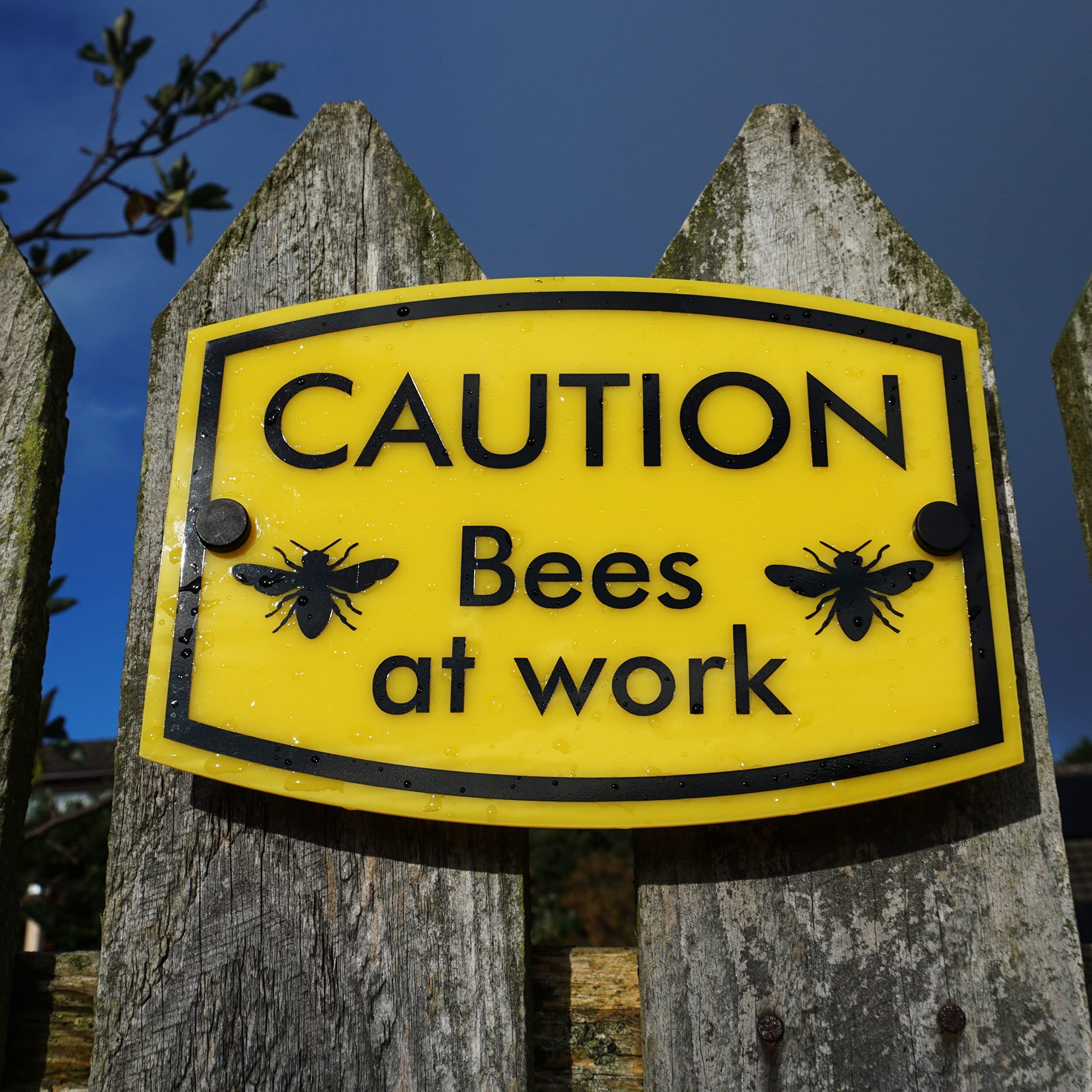 Algopix Similar Product 2 - Beekeeping Warning Sign Caution Bees at