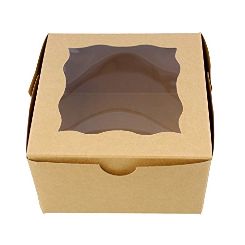 Algopix Similar Product 13 - Spec101 Brown Bakery Boxes with Window