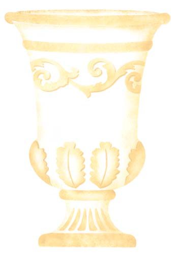 Algopix Similar Product 19 - Designer Stencils Medium Topiary Urn
