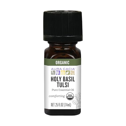 Algopix Similar Product 7 - Aura Cacia Organic Holy Basil Tulsi