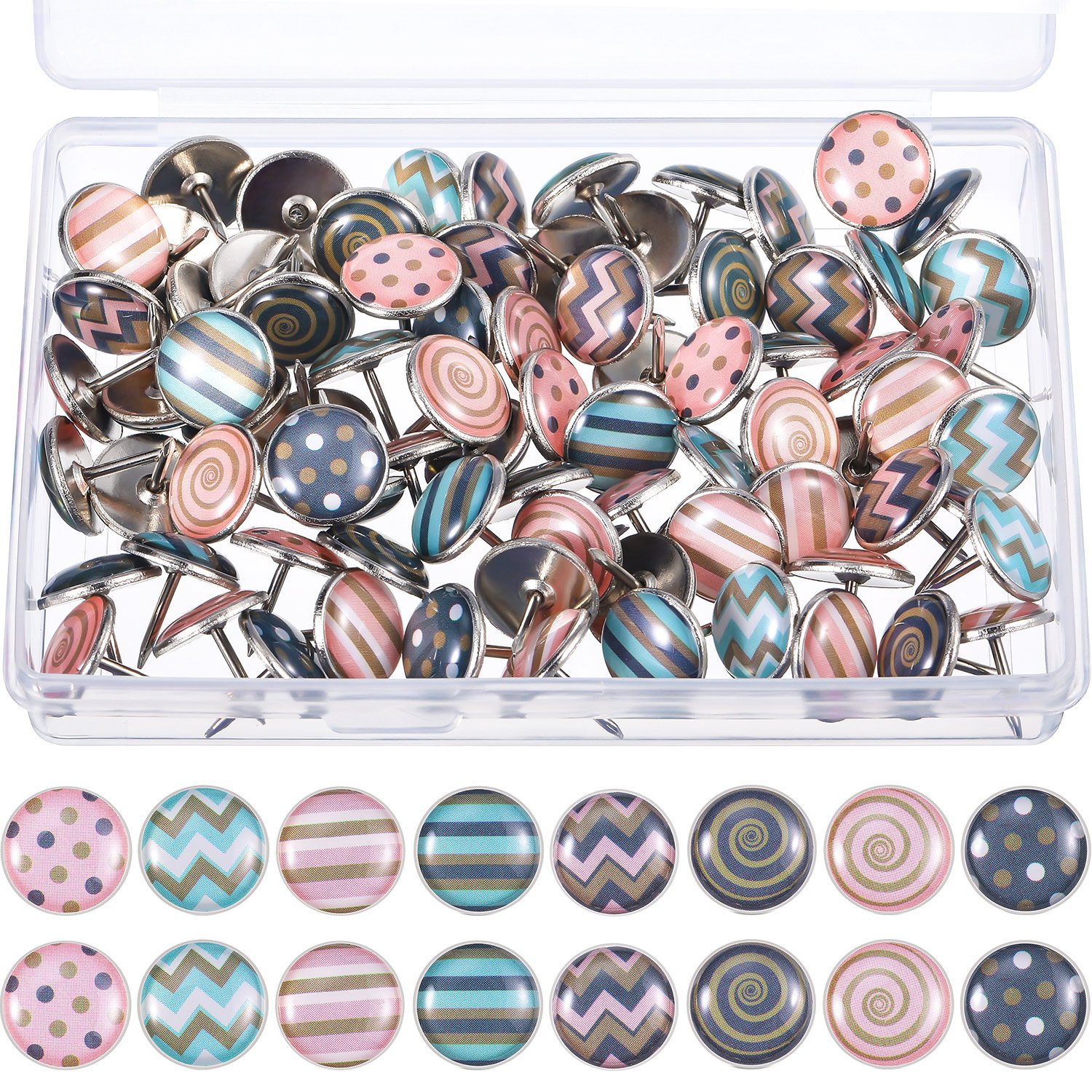 Algopix Similar Product 15 - TecUnite 80 Pcs Creative Fashion Push