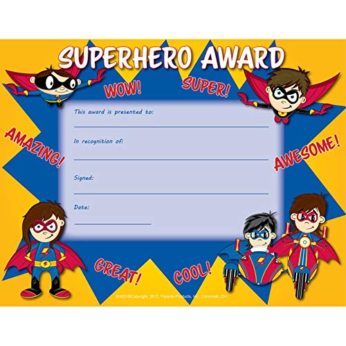 Algopix Similar Product 17 - Flipside Superhero Award Certificate
