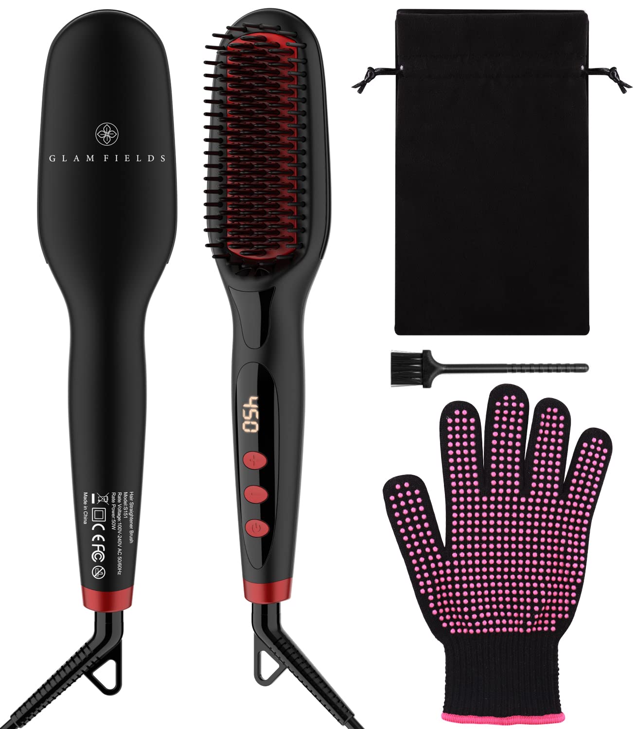 Algopix Similar Product 16 - Ionic Straightening Brush GLAMFIELDS