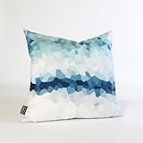Algopix Similar Product 20 - Facet Fade in Aqua 18"x18" Throw Pillow