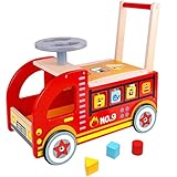 Algopix Similar Product 16 - Pidoko Kids Ride On Fire Truck  Wooden