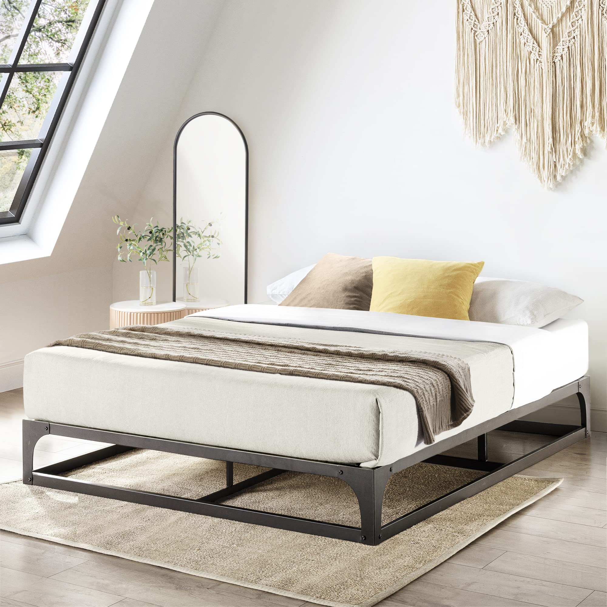 Algopix Similar Product 4 - Mellow 9 Inch Metal Platform Bed Frame