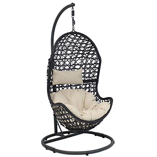 Algopix Similar Product 8 - Sunnydaze Cordelia Hanging Egg Chair