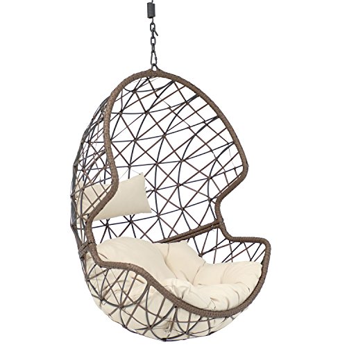 Algopix Similar Product 9 - Sunnydaze Danielle Hanging Egg Chair 