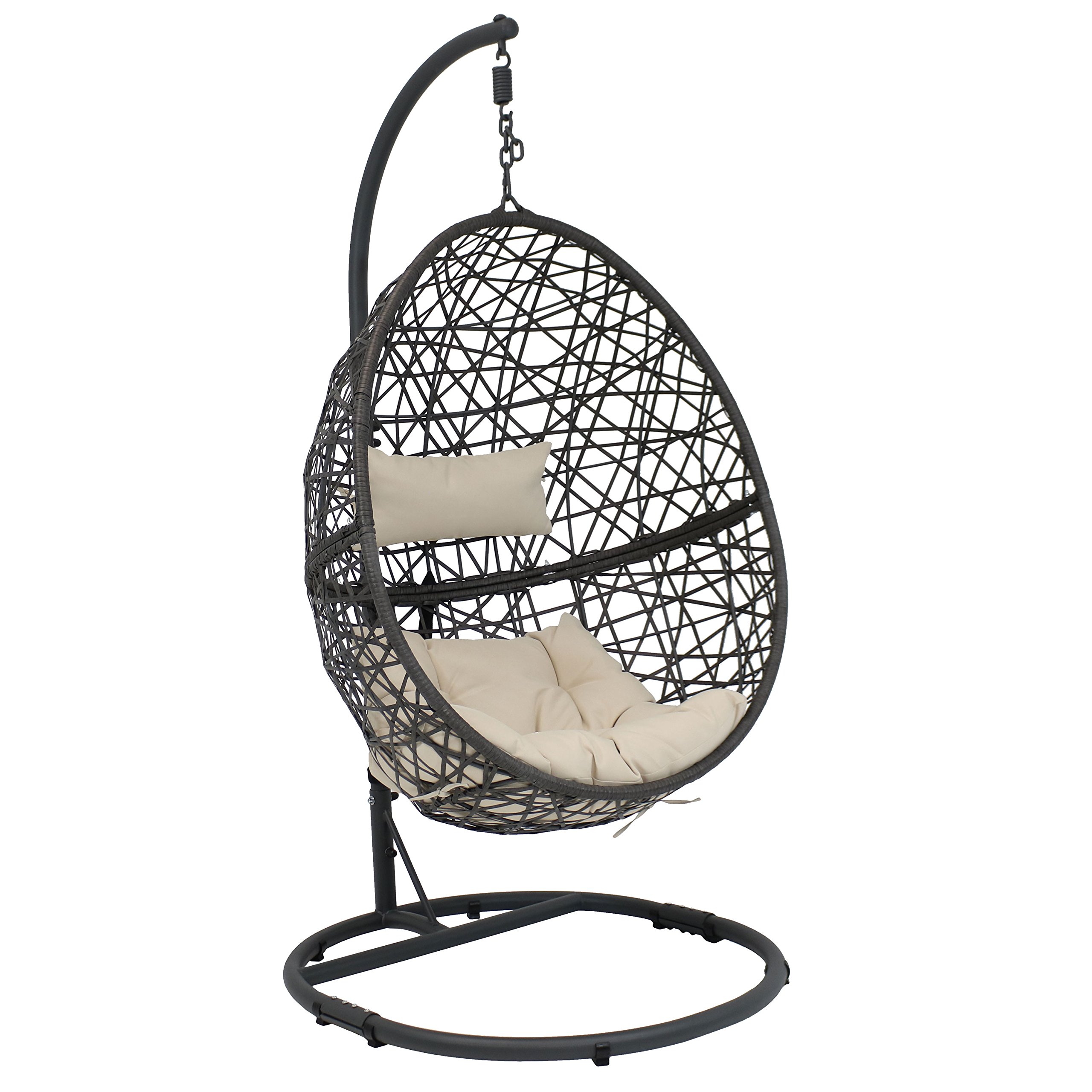 Algopix Similar Product 7 - Sunnydaze Caroline Hanging Egg Chair