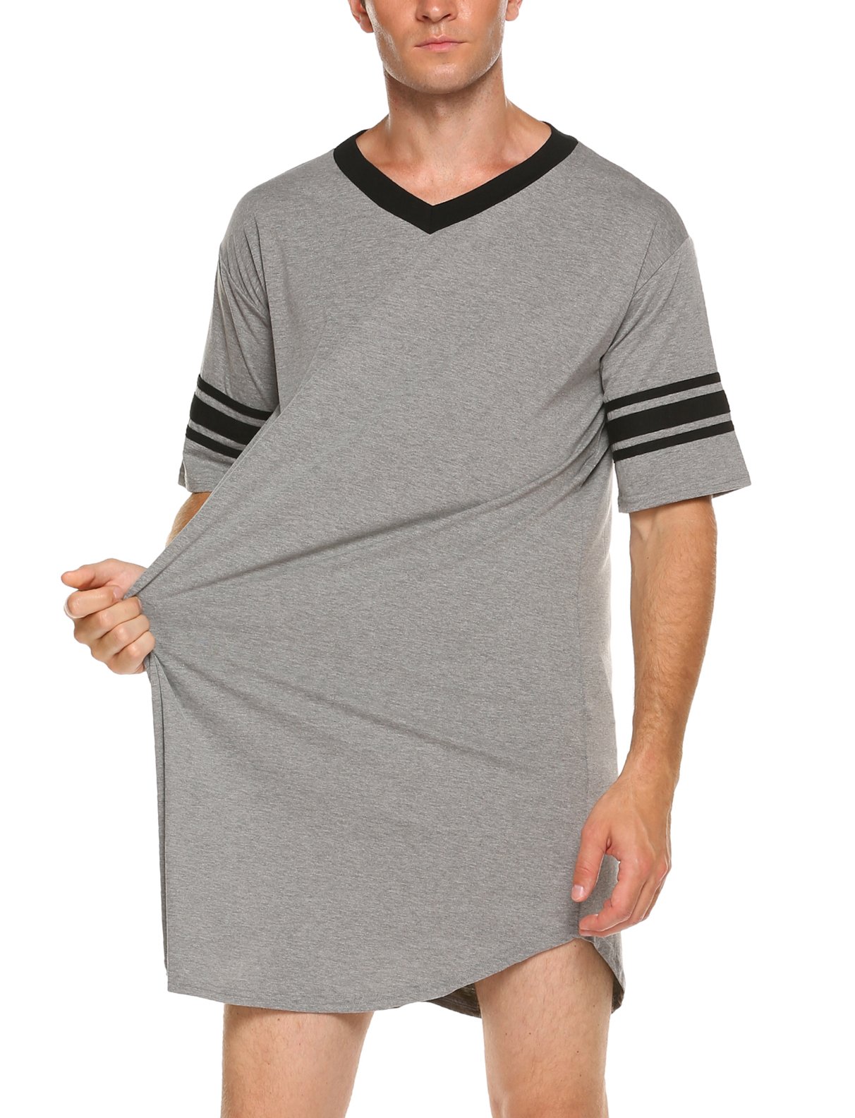 Algopix Similar Product 17 - Ekouaer Mens Nightshirt Cotton