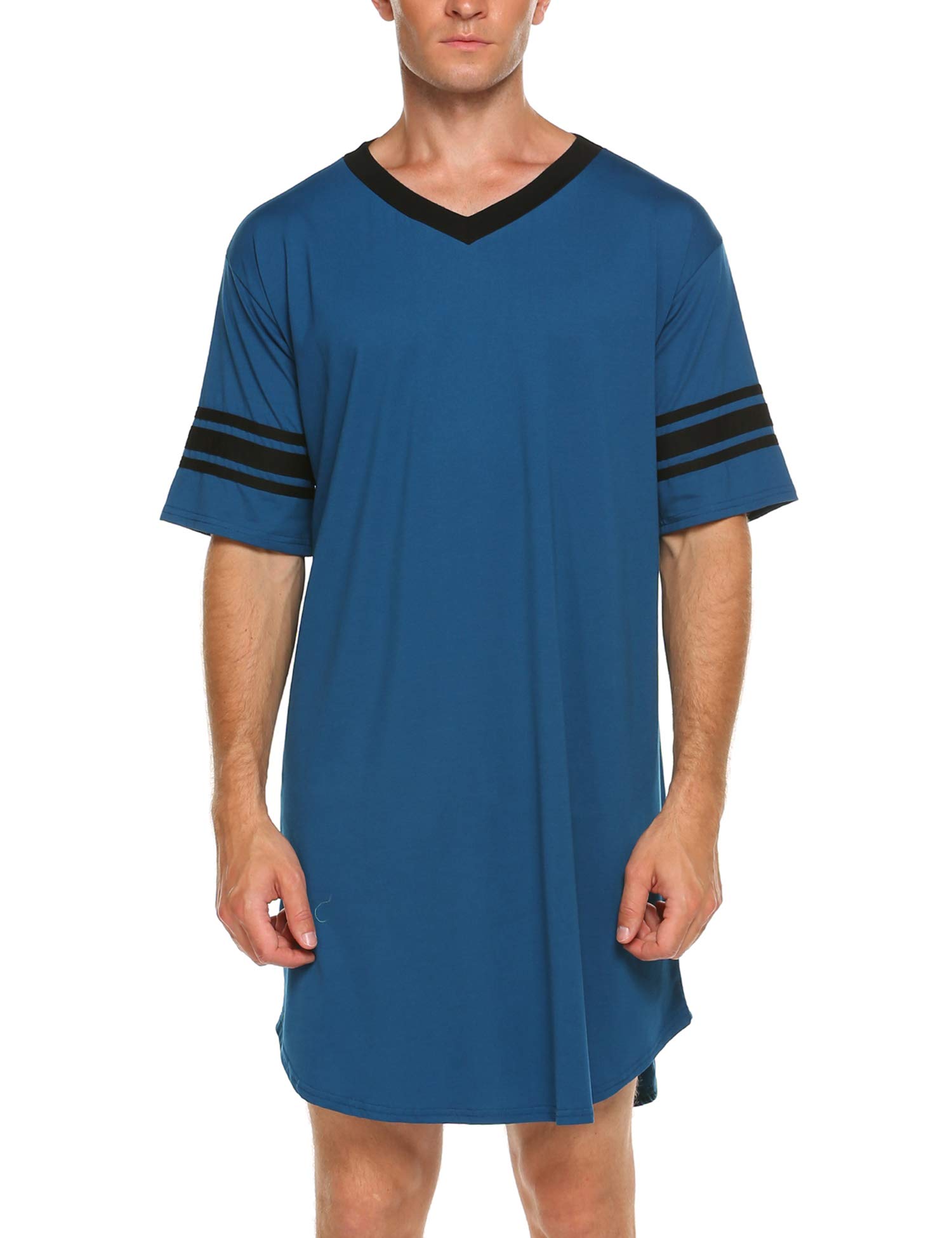 Algopix Similar Product 8 - Ekouaer Mens Nightshirt Cotton
