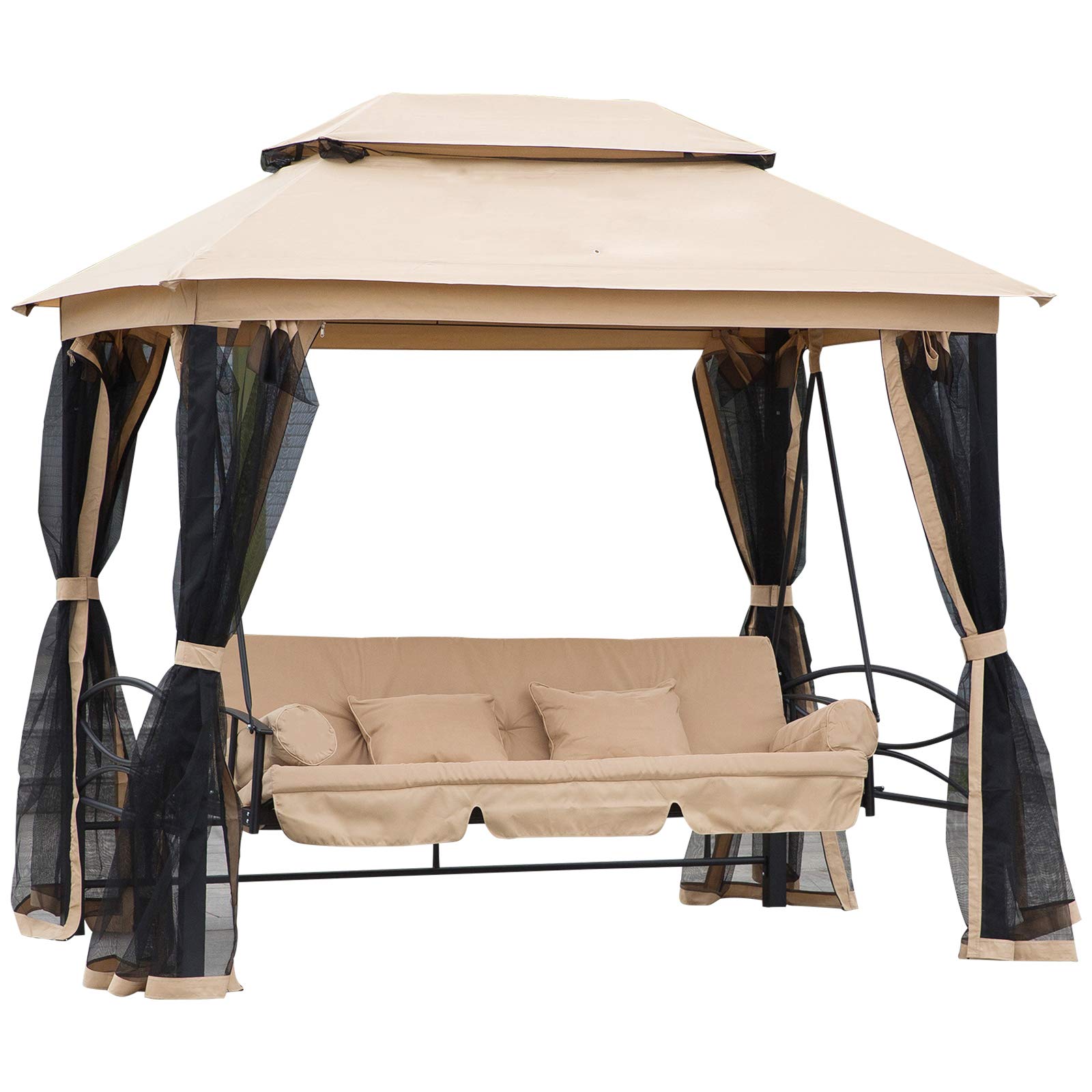 Algopix Similar Product 11 - Outsunny 3Seat Patio Swing Chair