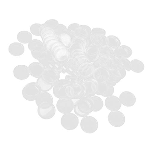 Algopix Similar Product 11 - 100Pcs 27mm Clear Round Plastic Coin