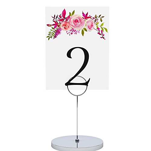 Algopix Similar Product 4 - Pink Roses  Wedding Table Numbers