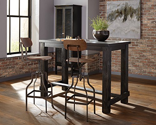 Algopix Similar Product 17 - Benjara Rectangular Wooden Bar Table