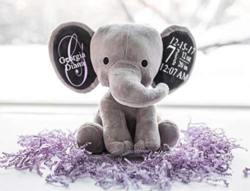 Algopix Similar Product 3 - Personalized Birth Stat Elephant