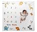Algopix Similar Product 20 - Fleece Baby Milestone Blanket Jungle