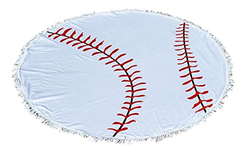 Algopix Similar Product 13 - Round Beach Towel Blanket  Baseball