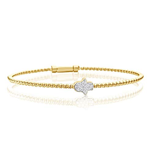 Algopix Similar Product 20 - Hamsa Bracelet Bangle for Women in