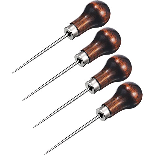 Algopix Similar Product 13 - 4 Pack Awl Tool Gourd Shape Leather