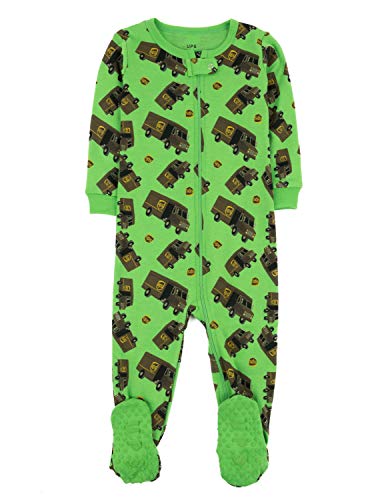 Algopix Similar Product 18 - Leveret UPS Truck Footed Pajama Sleeper