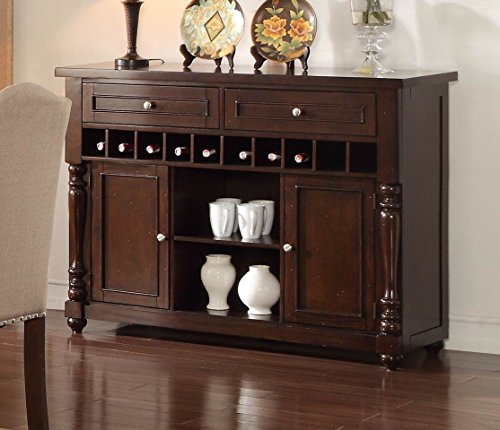 Algopix Similar Product 3 - Benzara Wooden Server Buffet with Wine