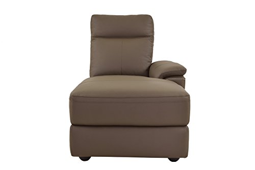 Algopix Similar Product 17 - Benzara Leather Upholstered Chaise Sofa