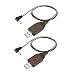 Algopix Similar Product 6 - uxcell 2pcs USB Charger Cable 35mm DC