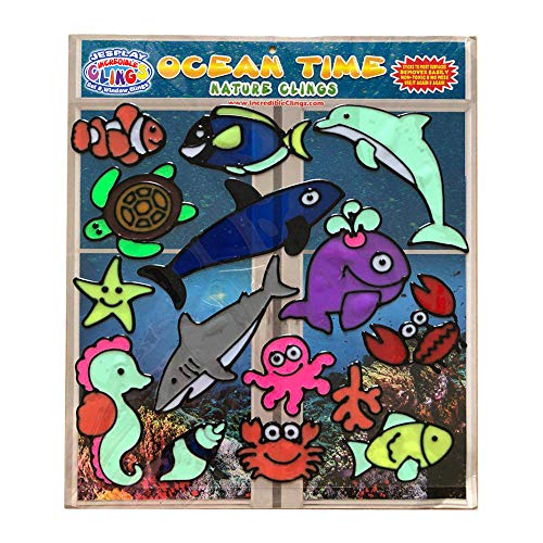 Algopix Similar Product 3 - Ocean Time Gel Window Clings for Kids