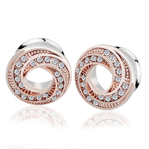 Algopix Similar Product 1 - Pair of Stainless Steel Rhinestone