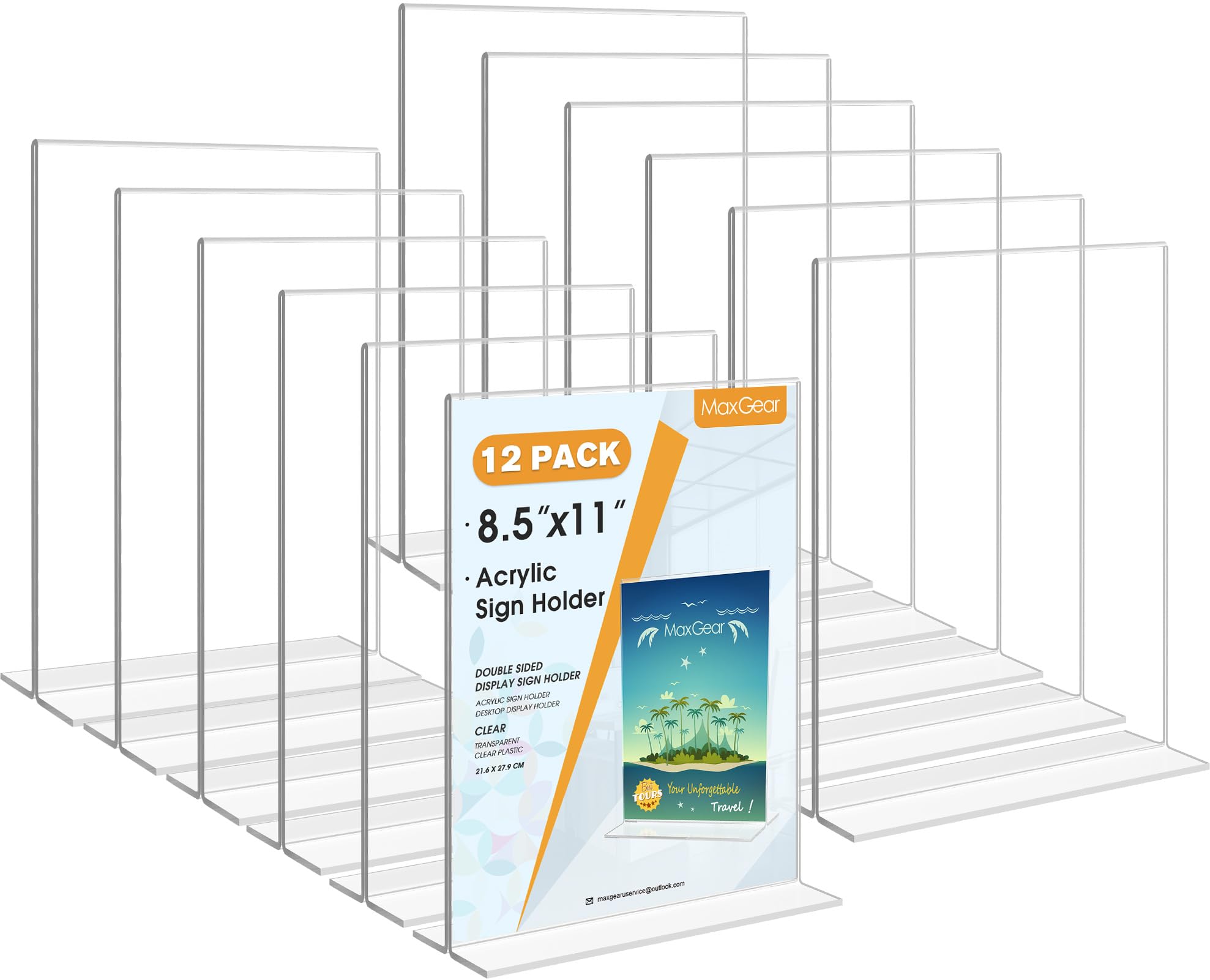 Algopix Similar Product 6 - MaxGear Acrylic Sign Holder 85 x 11