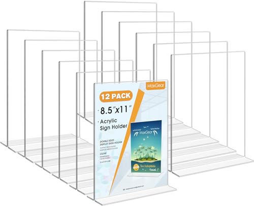 Algopix Similar Product 2 - MaxGear Acrylic Sign Holder 85 x 11