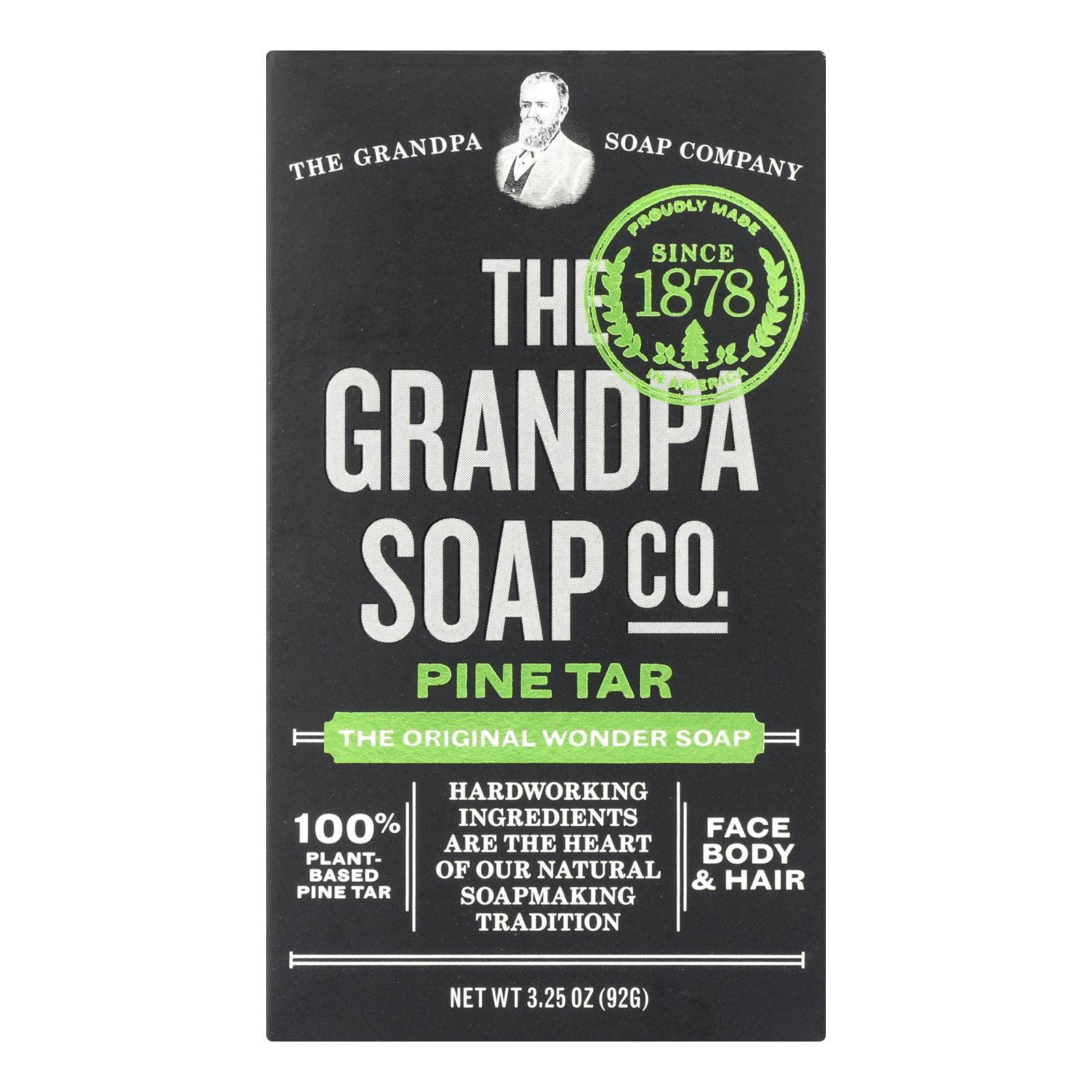 Algopix Similar Product 12 - Grandpa's Pine Tar Bar Soap - 3.25 oz