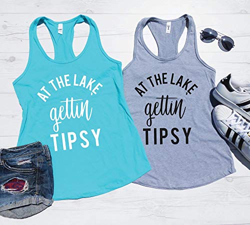 Algopix Similar Product 19 - At The Lake Getting Tipsy Tank Top
