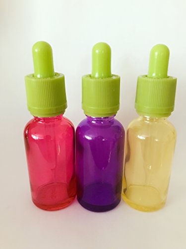 Algopix Similar Product 12 - 6 pcs pack Mixed Color dropper glass